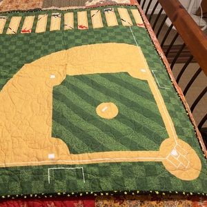 Baseball Themed Lap Quilt or Child Quilt